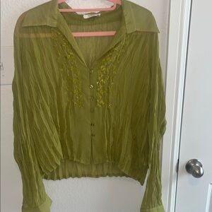 Green Sheer Blouse